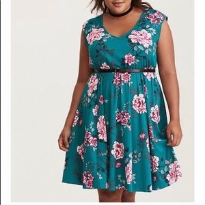 Torrid floral print dress, no belt